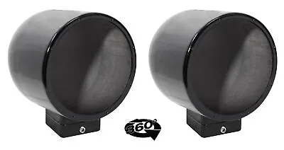2) Rockville MAC80B 7.7  360° Swivel Black Aluminum Surface Mount Speaker Pods • $179.95