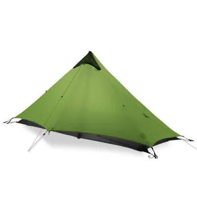 3F UL Gear Lanshan 1 Outdoor Tent Rodless Ultralight 15D Waterproof Wild Camping • $49.50