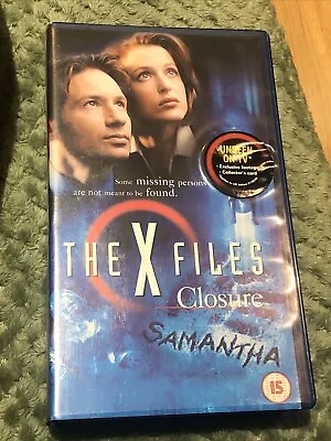 VHS Video Tape - The X Files Closure - With Collectors Card Rare From 2000 • $2.47