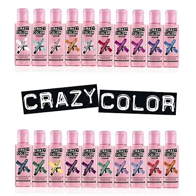 Crazy Color Renbow Hair Dye 100ml. Choose Your Colour (40 Colours Available) • £5.75
