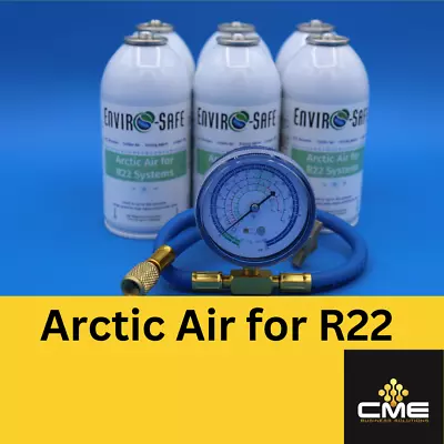 Envirosafe Arctic Air For R22  AC Coolant Support 6 Cans And Gauge • $102