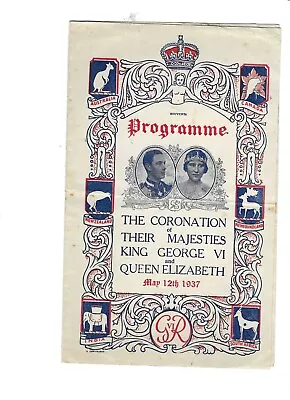 The Coronation Of King George V1 & Queen Elizabeth 1937 Pirate Programme Victor • £1.50