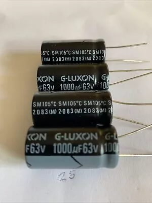 63v 1000uf 105c Aluminum Electrolytic Capacitor New Quantity Of (4) By G-LUXON • $7.50