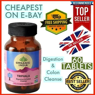 UK ORGANIC INDIA Triphala 60 Capsules - Digestion & Colon Cleanse Vegetarian • £12.99