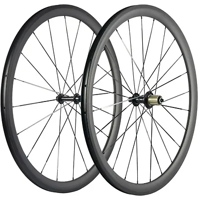 Discount 700C Factory Sale Carbon Wheelset Clincher 38mm Carbon  Wheel Road Bike • $310