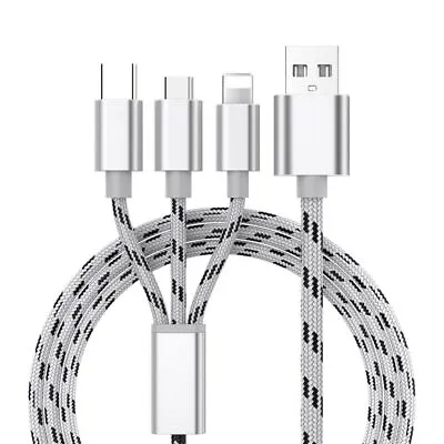 3 In 1 Fast Charging Cable Charger Type-C USB-C For IPhone  Xiaomi Samsung Oppo • $0.95