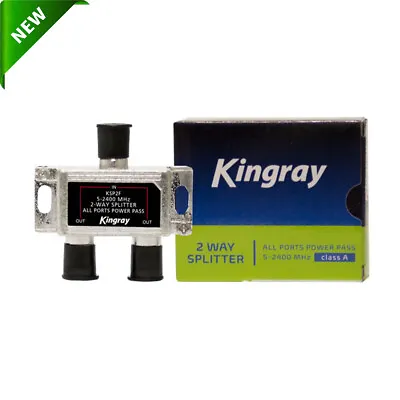 $24.90 • Buy Kingray 2 Way F-Type Splitter TV Antenna Accessories