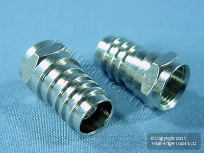 2 Leviton 1-Piece Crimp-On Coaxial Cable End Connectors RG59 C5307 • $1.43