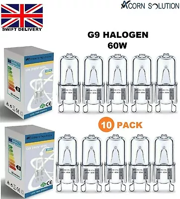 10 X G9 Halogen Bulbs 60W Warm White Filament Lamp Replace LED Bulb • £3.99