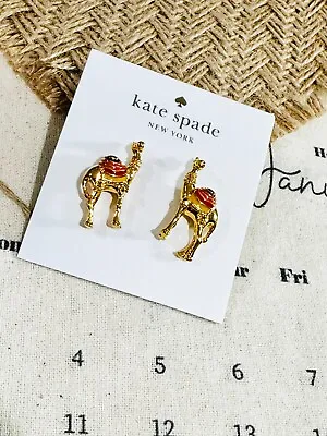 $5.99 • Buy Kate Spade Gold Color  Camel Shape Earrings