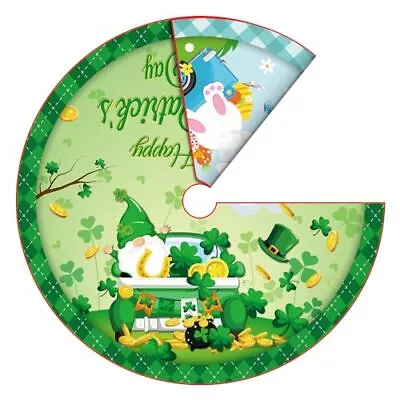  48 Inch St. Patrick's Day Tree Skirt Easter Bunny Tree Skirt Cute Style • $16.82