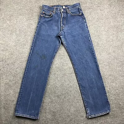 Vintage Levis 501 Jeans Men 30x32 Blue Straight Button Fly Dark Wash Denim Y2K • $39.95