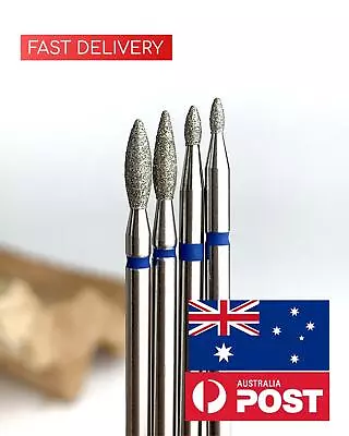 Diamond Drill Bits For E-file Manicure/pedicure Flame (Blue) Nail Drill Burs • $4.95