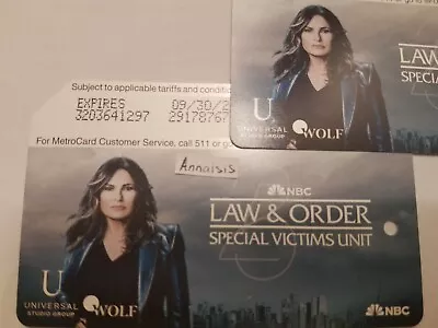 Law & Order SVU 25th Aniversary Olivia Benson Mariska Hargitay Metrocard  • $15
