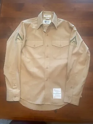 USMC Marine Corps Military Men's Khaki Shade Long Sleeve Shirt Size 15.5  X 35  • $9.95