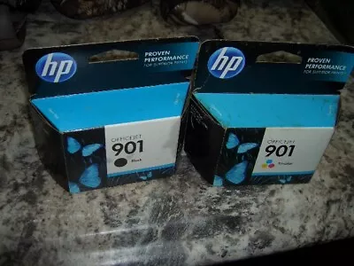 HP 901 Tri-color 901 Black Sealed Lot Of Ink Expired July 2014 • $19.99