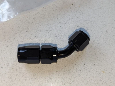 £5 • Buy AN-6 (AN6) 45 Degree Black Fuel Hose Fitting