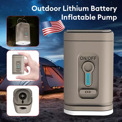 US Portable Mini Air Pump Rechargeable Camping Air Bed Mattress Inflate Deflate • $19.73