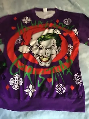 $18.92 • Buy Garment One Ugly Christmas Sweater Joker Size Oversized Small New No Tags 