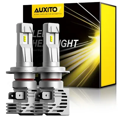 2X AUXITO H7 LED Headlight Bulb Kit High Low Beam 6500K Super White 40000LM 120W • $36.99