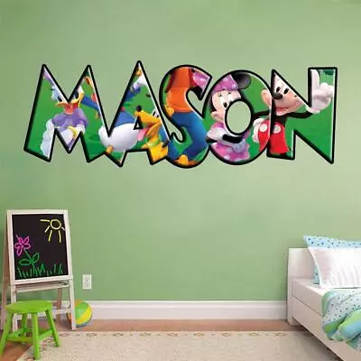 Mickey Mouse And Friends PERSONALIZED NAME Decal WALL STICKER Disney Minnie J239 • $13.68
