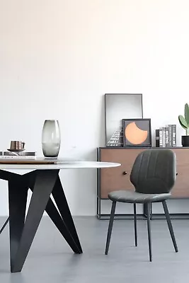 Superb Quality PU Leather Dining Chair With Steel Legs And Frame In Muti Colors • $1699