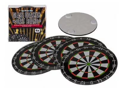 £12.95 • Buy Round Glass Dart Board Drink Coasters Tea Cup Pads Placemat Mat Holder Home Gift