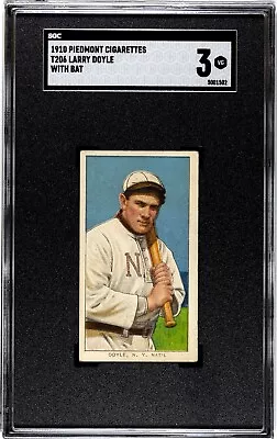 1909-11 T206 Piedmont 350 Larry Doyle (N.Y. National With Bat) SGC 3 • $250