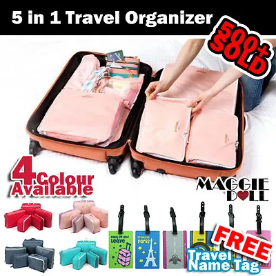 $8.95 • Buy 5 Travel Bag Trips Organiser Clothes Accessories Case Tidy Fashion Bags Luggage