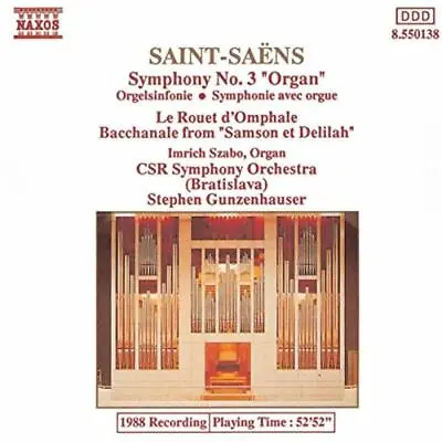Saint-Saens: Symphony No. 3 Szabo/gunzenhauser/csr Symph. 1988 CD Top-quality • £2.16