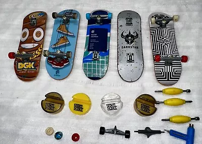 Tech Deck DGK Lot Of 5 Fingerboards Extra Wheels Parts And Stands • $15