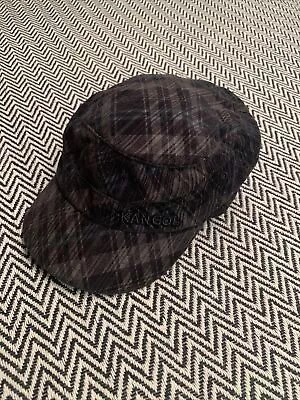 Kangol Mackinaw Checker Army Style Cap Hat- Black Grey Plaid- Women’s Small/ Med • $22.99