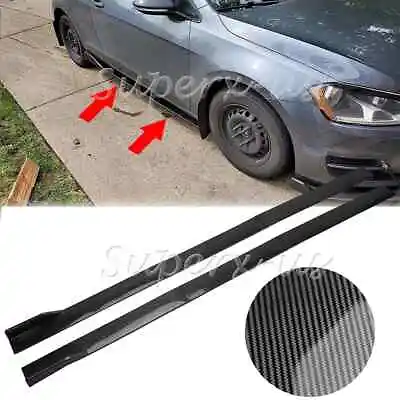 For VW Golf GTI MK6 MK7 MK7.5 Carbon Fiber Extension Side Skirt Splitter Spoiler • $62.95