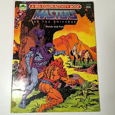 Vtg Masters Of The Universe Friends & Foes Coloring Book 1984 Golden Book USED • $11.97