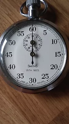 Smiths Stopwatch 60 Second 1/5th Second Stopwatch Nice Working Condition • £12.25