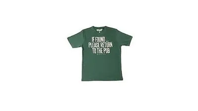 Xplicit T-shirt With Printed Slogan  Return To Pub Green Size - Large • £1.99