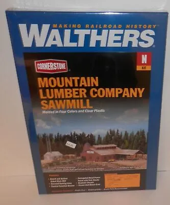 Walthers Cornerstone N Scale Mountain Lumber Company Sawmill #933-3236 NIB • $64.98