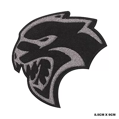 Jaguar Head Black Jaguar Logo Embroidered Patch Iron On/Sew On Patch Batch • £2.09