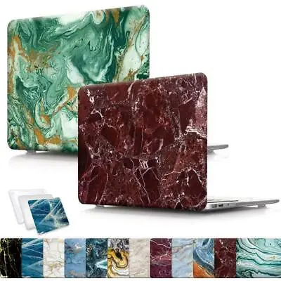 Printed Marble Laptop Case Cover For Apple MacBook Air Pro Retina 11 12 13 15 16 • £9.93