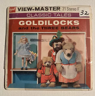 View-Master GOLDILOCKS & THE THREE BEARS - B317 - 3 Reel Set + Booklet (V4) • $15.90