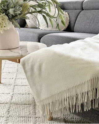 £69.99 • Buy Codu Chiswick Cashmere/Merino Wool Throw - Ivory