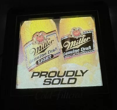 VTG 1991 Miller Genuine Draft Beer Tascolite Sequencing Motion Lighted Bar Sign • $124.99