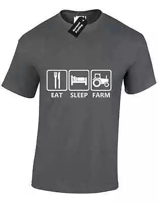£8.99 • Buy Eat Sleep Farm Mens T Shirt Farmer Sheep Cattle Harvest Dairy John Deere Present