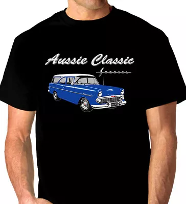 1962 Ek Holden Station Wagon Quality Black Tshirt  (8 Car Colours) Big Fit       • $38