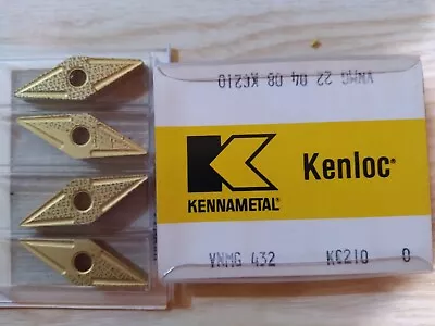 4 Pcs. VNMG 432   Kennametal  KC210 Carbide Inserts (1 Box Of 4) • $32