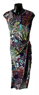 Walg Dress Multi Paisley Midaxi Sleeveless Pencil Size M Uk 10 /  12 • £19.99