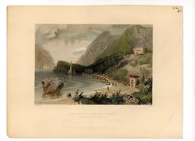 W.H. BARTLETT AMERICAN SCENERY Undercliff Near Coldspring Hand Colored • $29.99