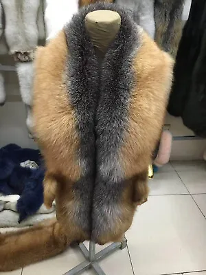 Whole Pelt Real Fox Fur Shawl Stole Wrap Scarf Coat Jacket Collar Neck Warmer • $145