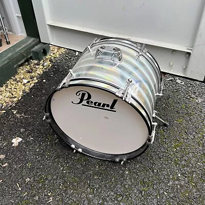 Free P&P. 16” Bass Drum. Silver Rainbow Fleck Finish. 16x10”. Great For Busking. • £69.99