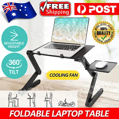$24.85 • Buy Portable Foldable Laptop Stand Desk Table Tray Adjustable Sofa Bed Mouse Pad AU